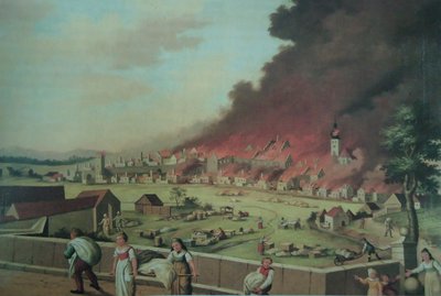 Great Fire of Tirschenreuth 1814 by Unbekannt Unbekannt